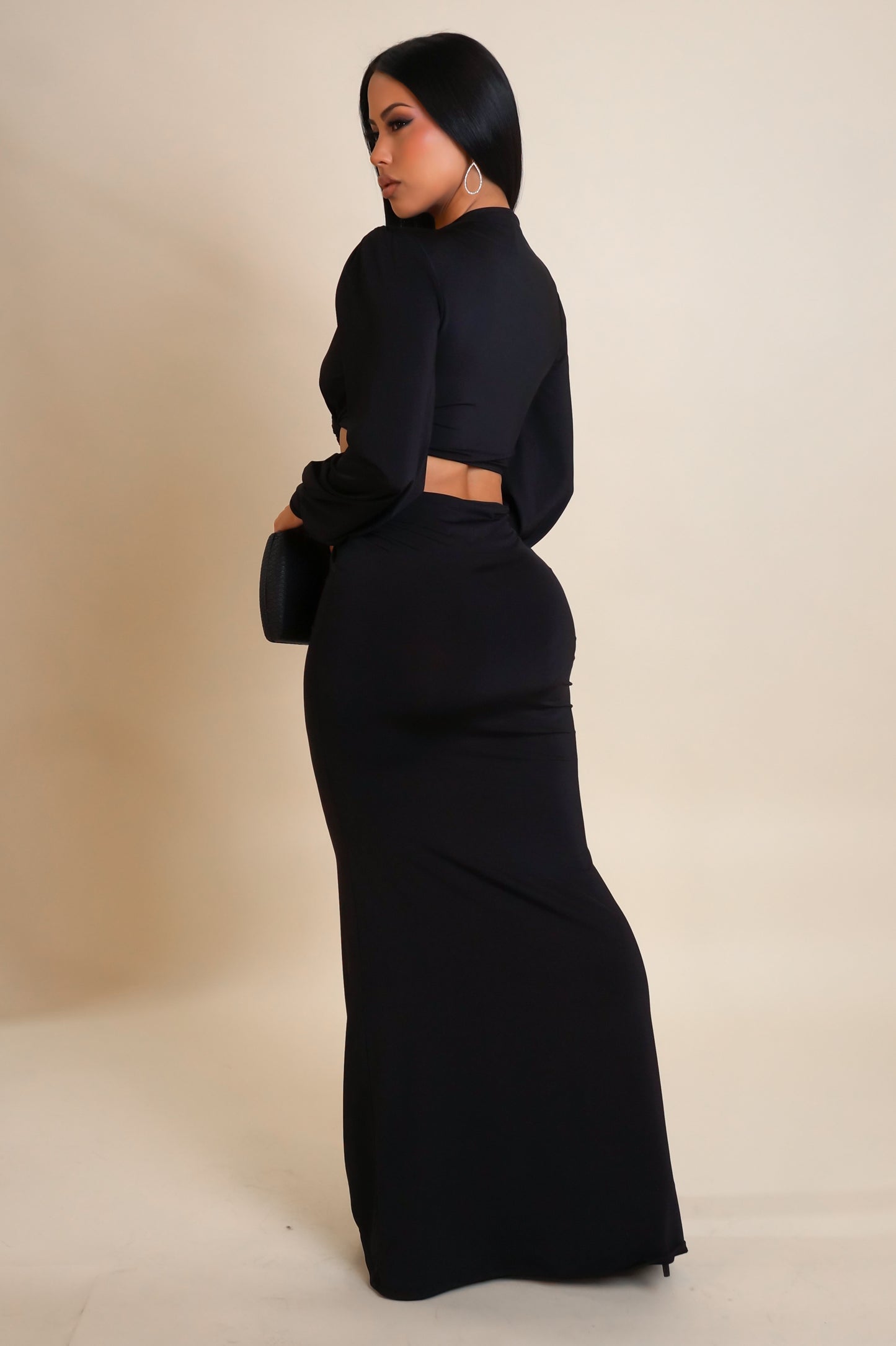 Here Again Maxi Dress - Black