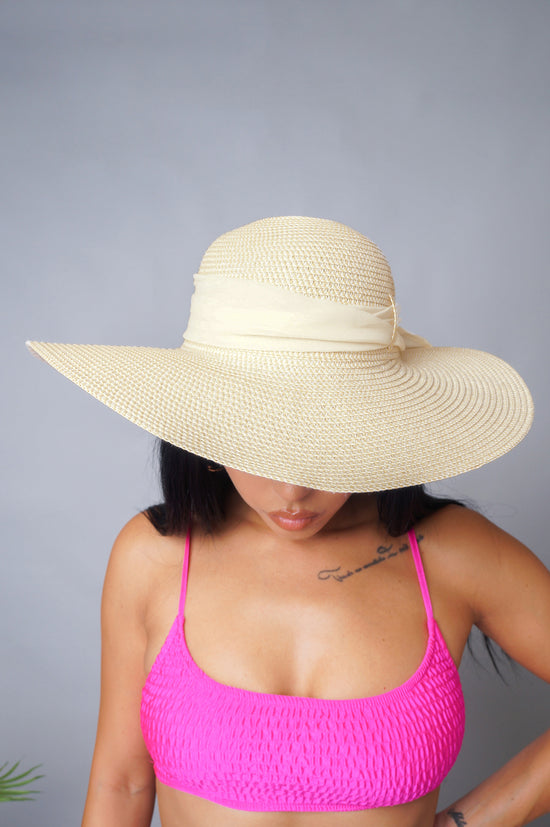 Load image into Gallery viewer, Tied Down Hat - White/Brown
