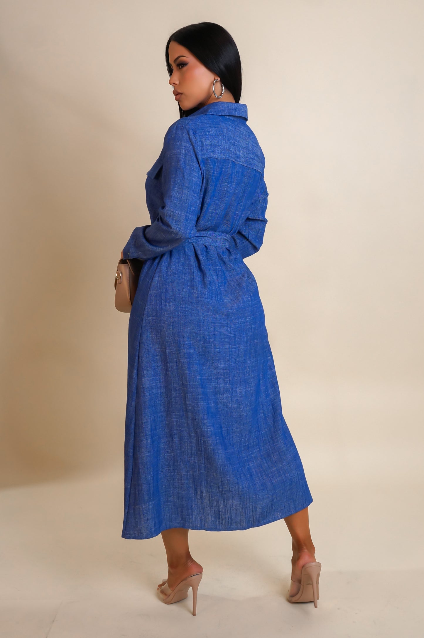 For Love Midi Dress - Blue