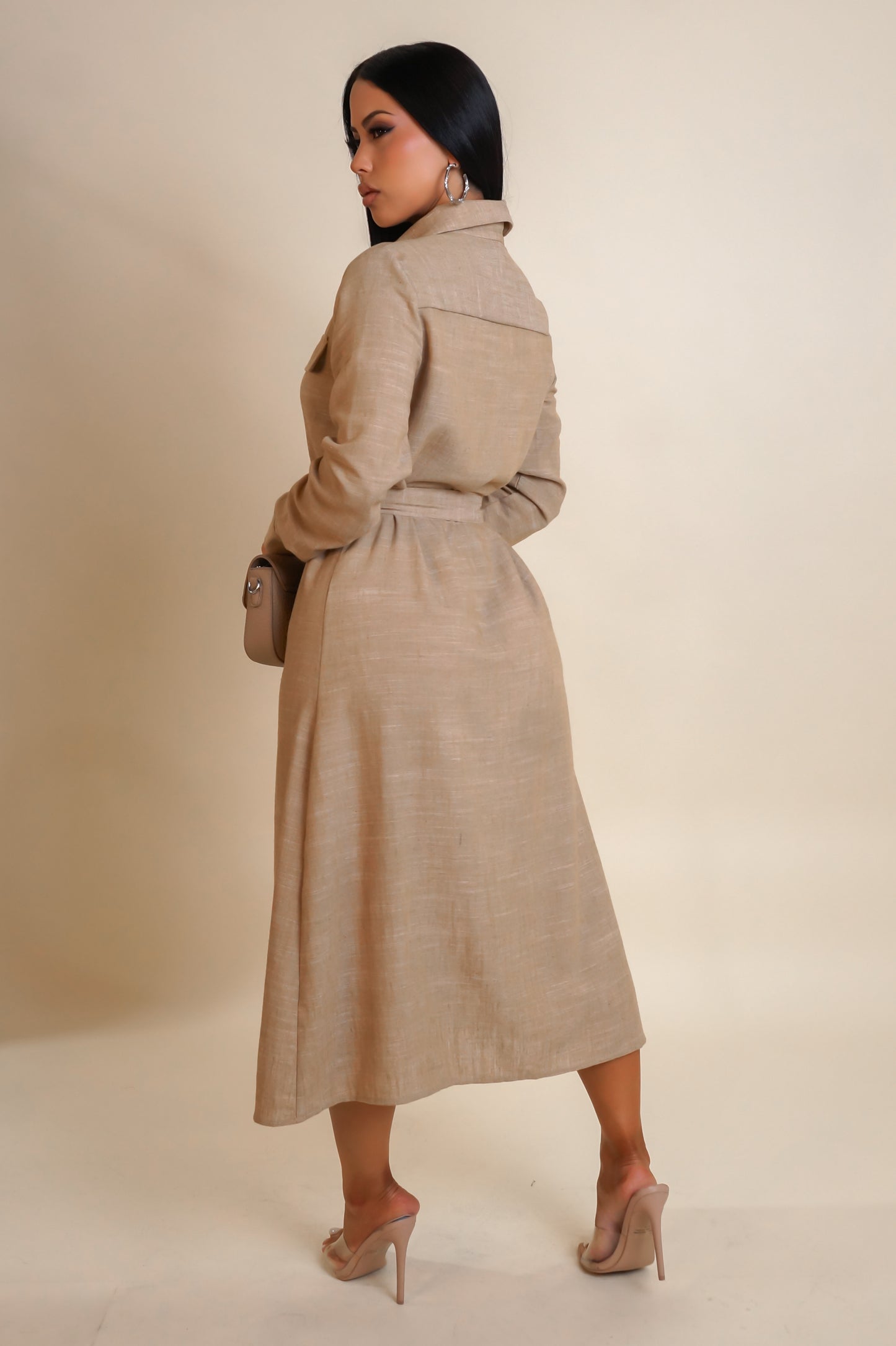 For Love Midi Dress - Taupe