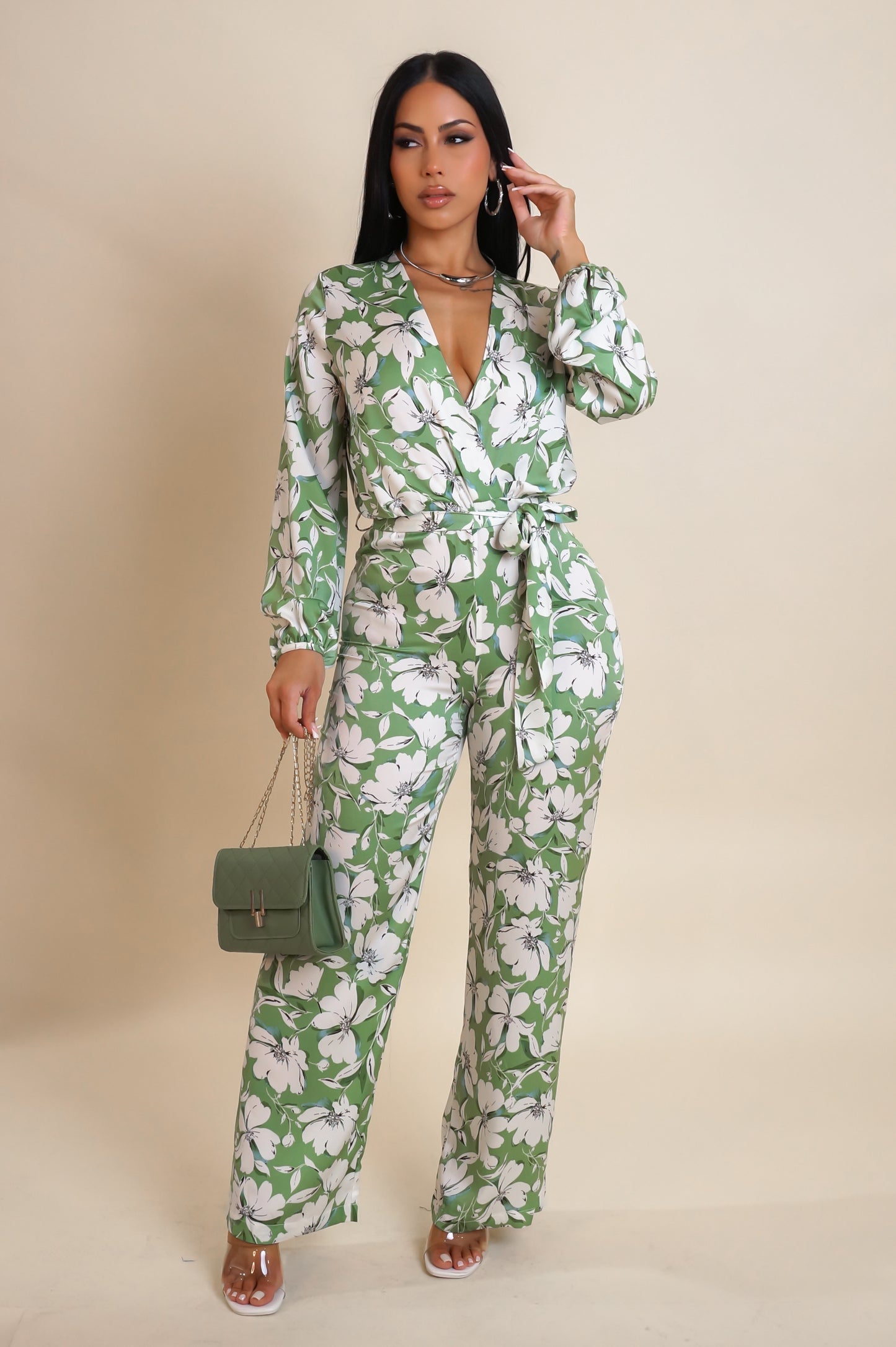 Doing It Right Jumpsuit - Green