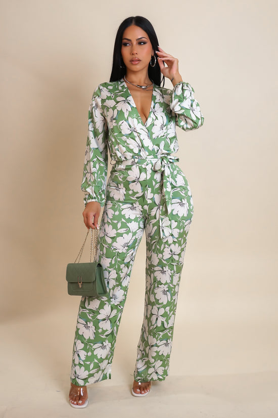 Doing It Right Jumpsuit - Green