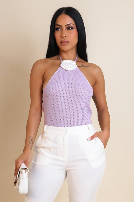 Blossoming Crop Top - Lavender