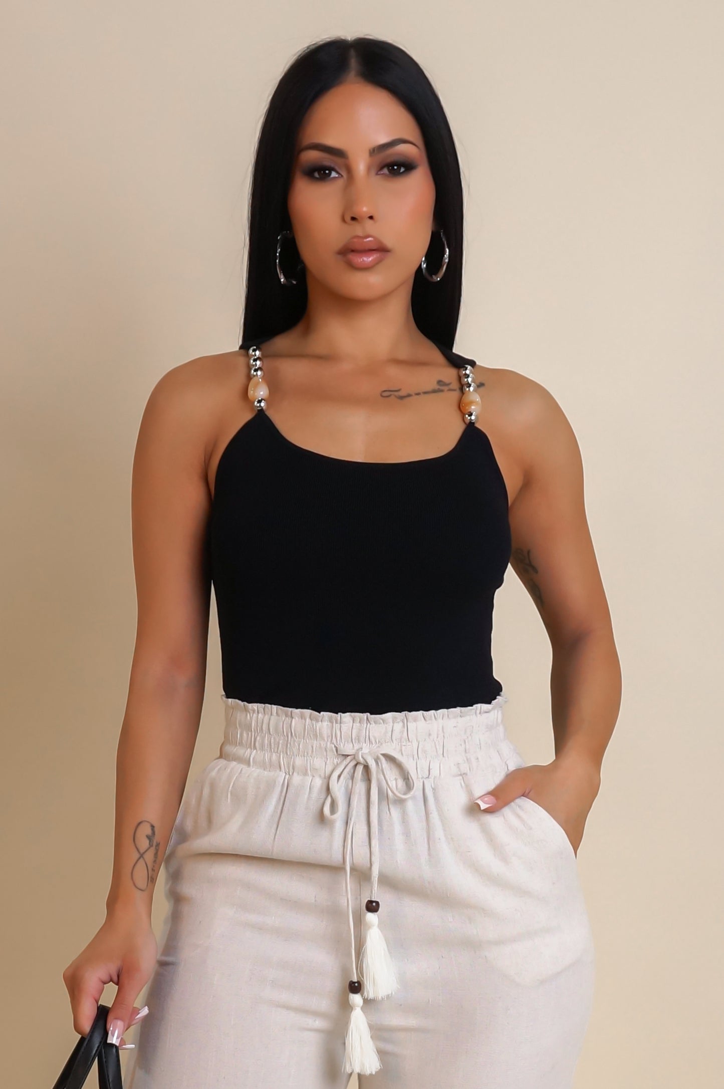 Trinity Crop Top - Black