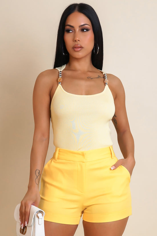 Trinity Crop Top - Yellow