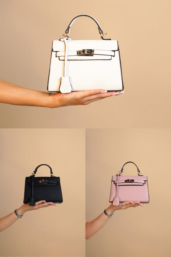 The Kelly Purse - Pink - Black - White