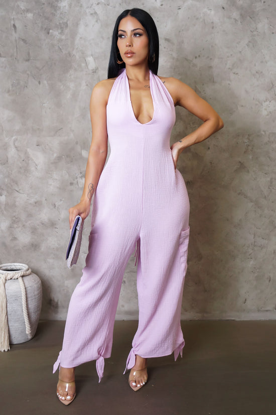 Keeping It Together Jumpsuit - Pink