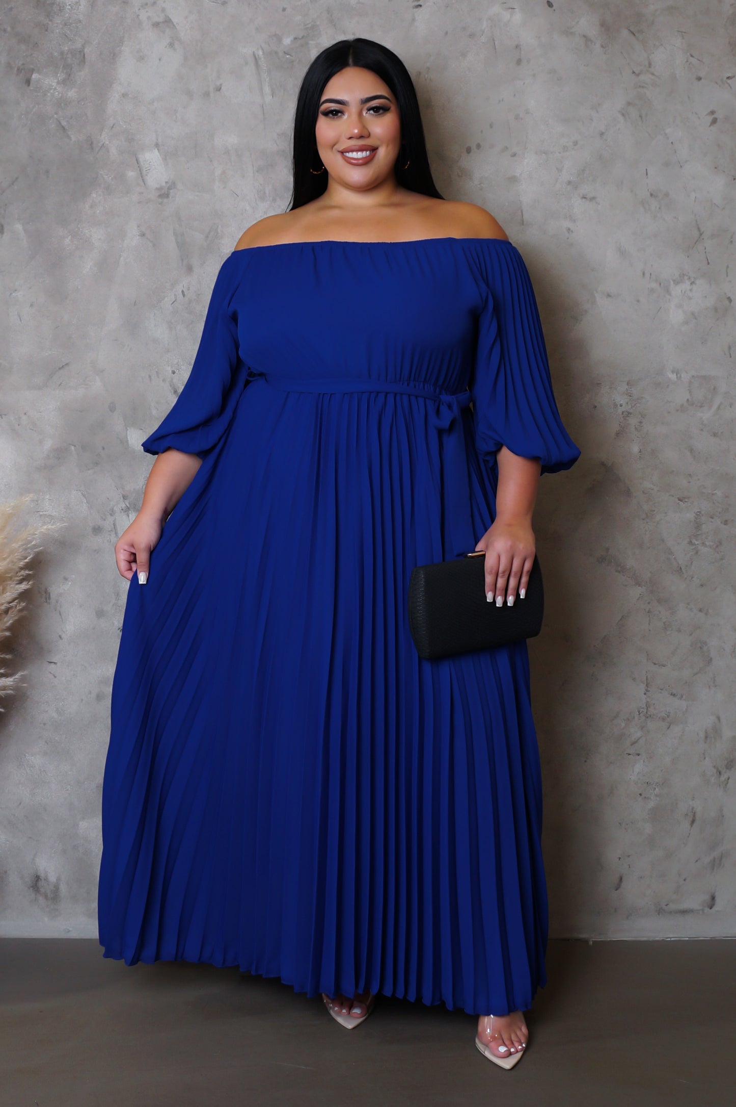 Ready To Go Out Maxi Dress Plus Size - Blue
