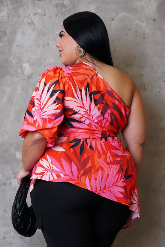 Opening Up Top Plus Size - Red