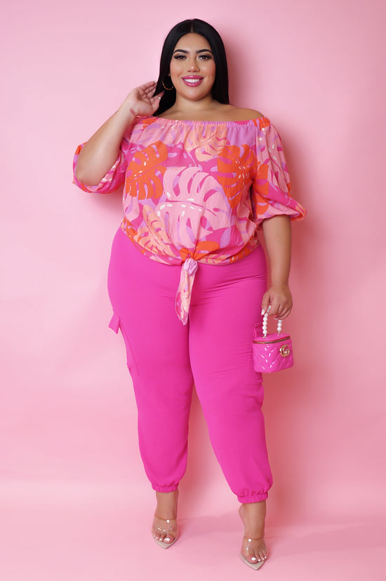 Closer To You Pants Plus Size - Pink