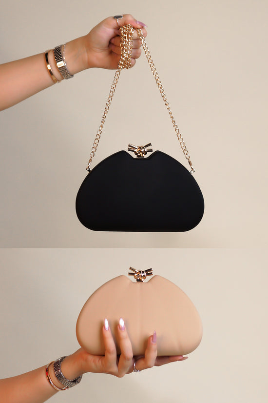 Talk About It Purse - Black - Beige