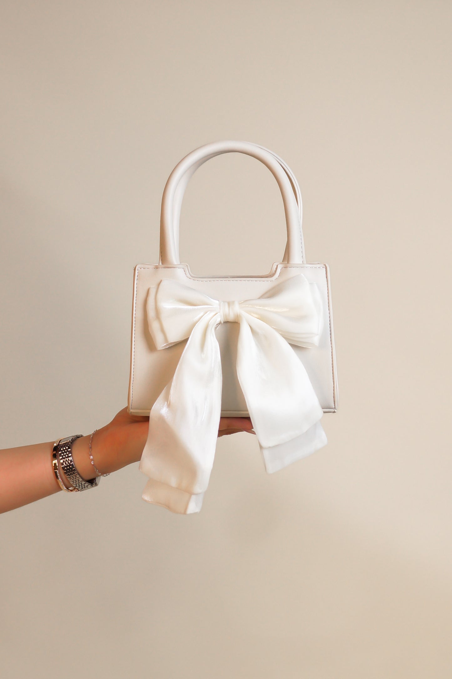 All About Bows Purse - Pink - White