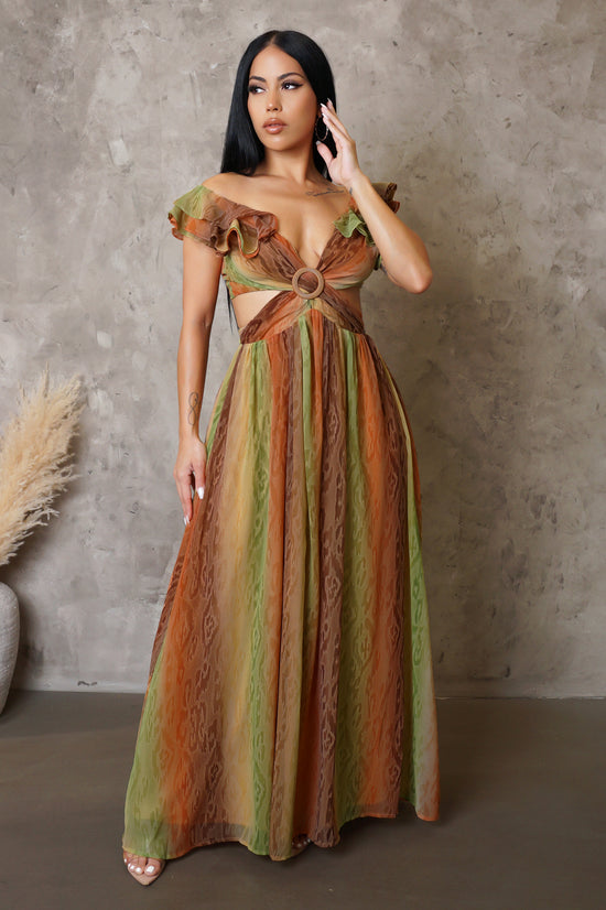 On My Own Maxi Dress - Brown