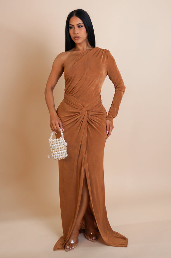 Pick Me Maxi Dress - Brown