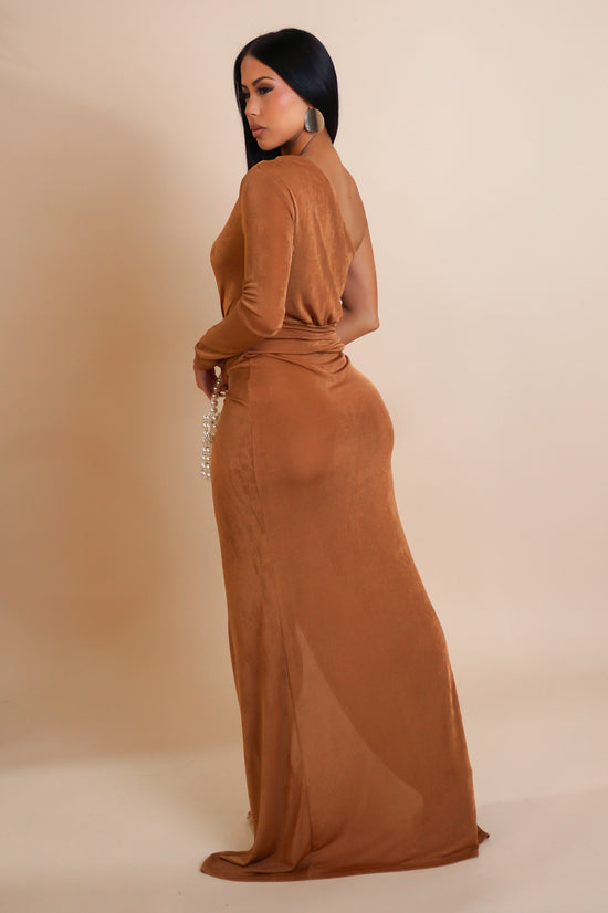 Pick Me Maxi Dress - Brown