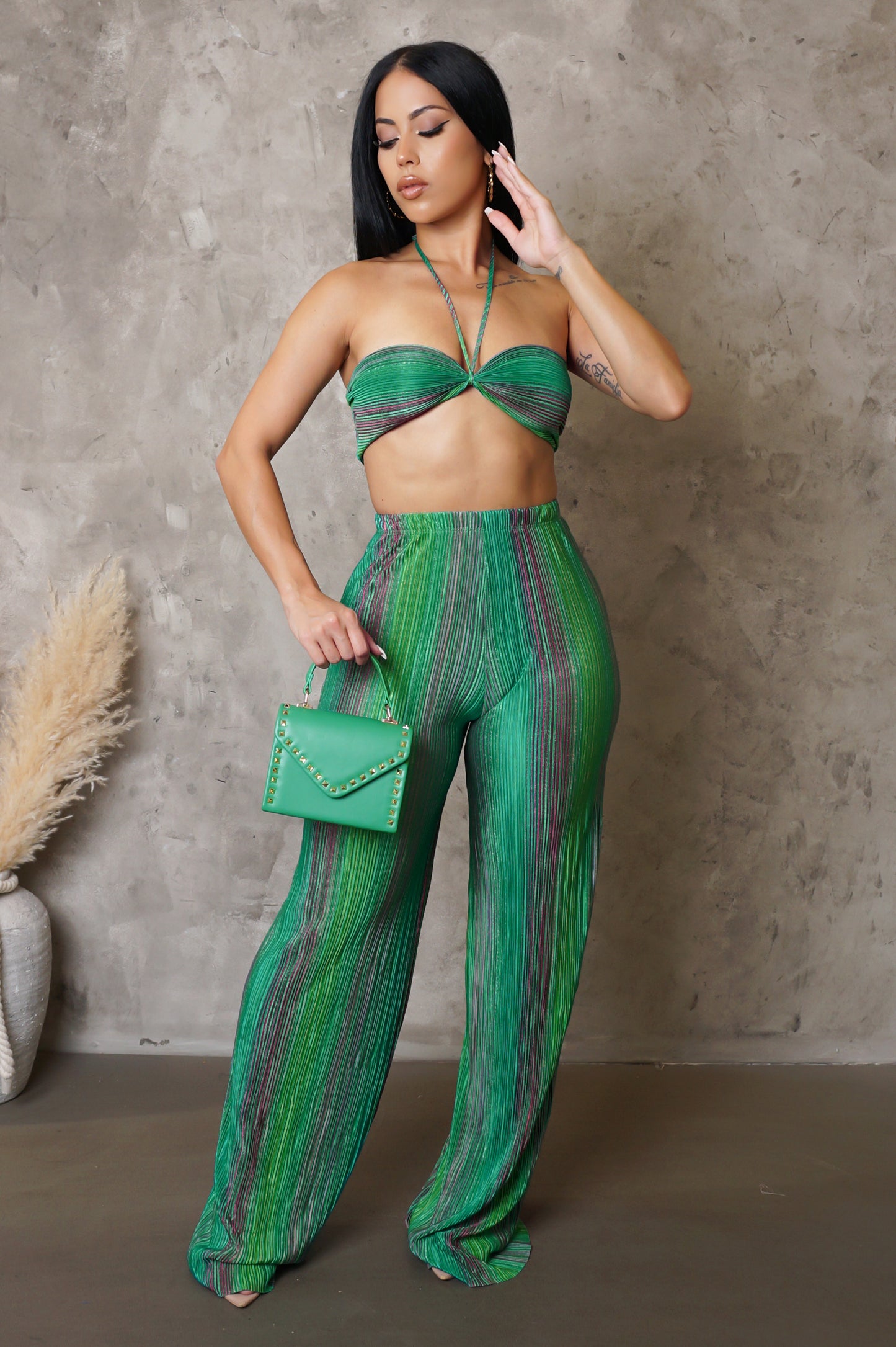 Load image into Gallery viewer, Dressed Up Pant Set - Green
