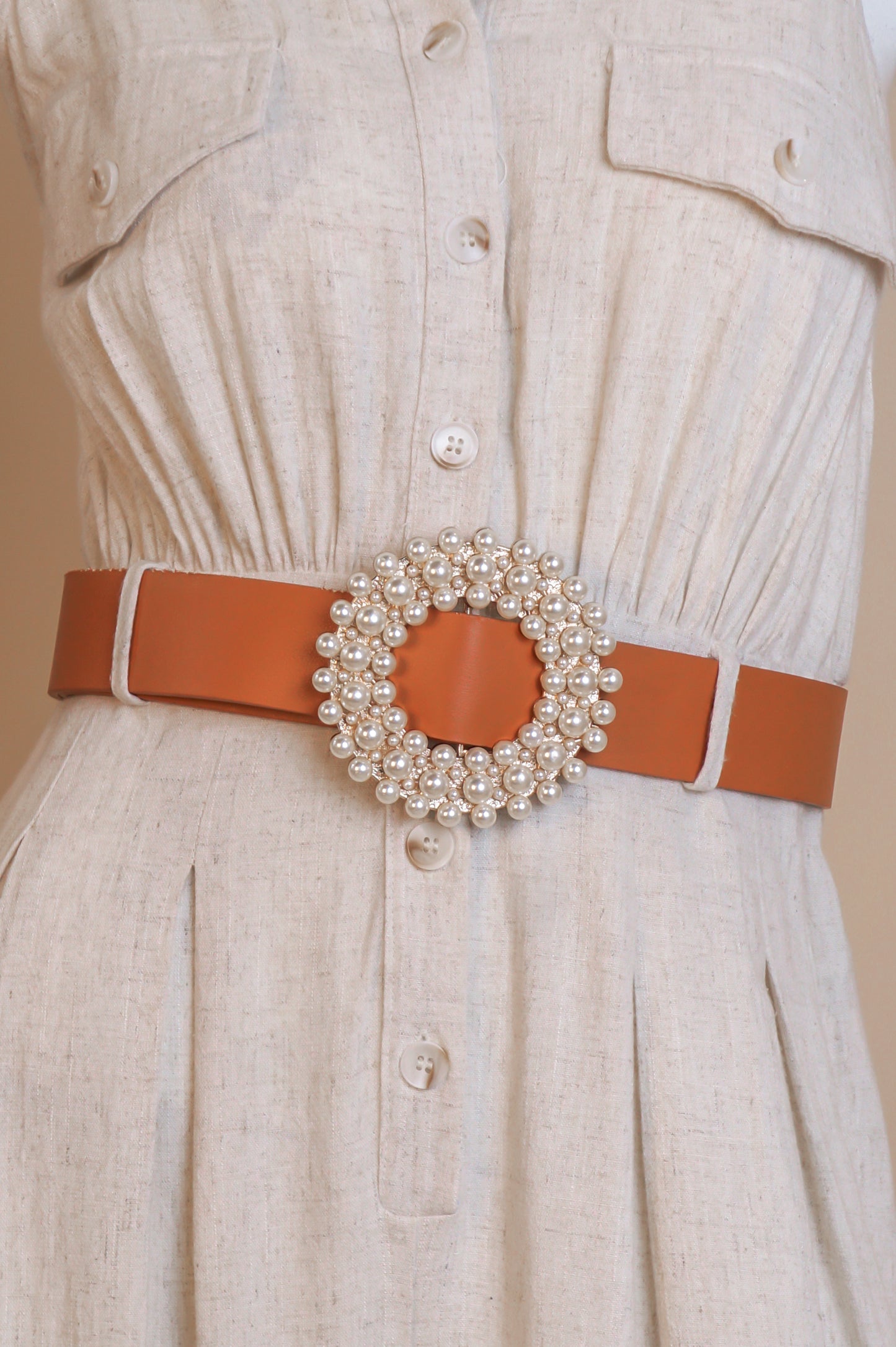 Flaque Belt- Camel