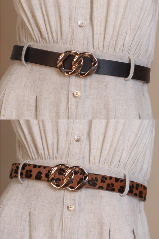 Blake Belt - Camel/Black