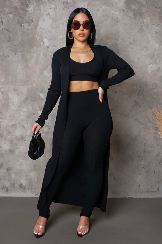 Load image into Gallery viewer, RESTOCK!! Lounging Three Piece Set - Black

