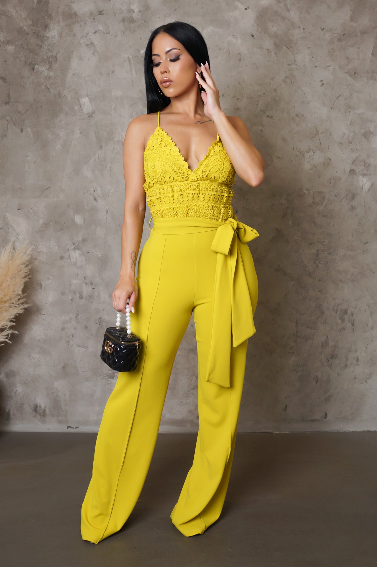 To My Attention Jumpsuit - Yellow
