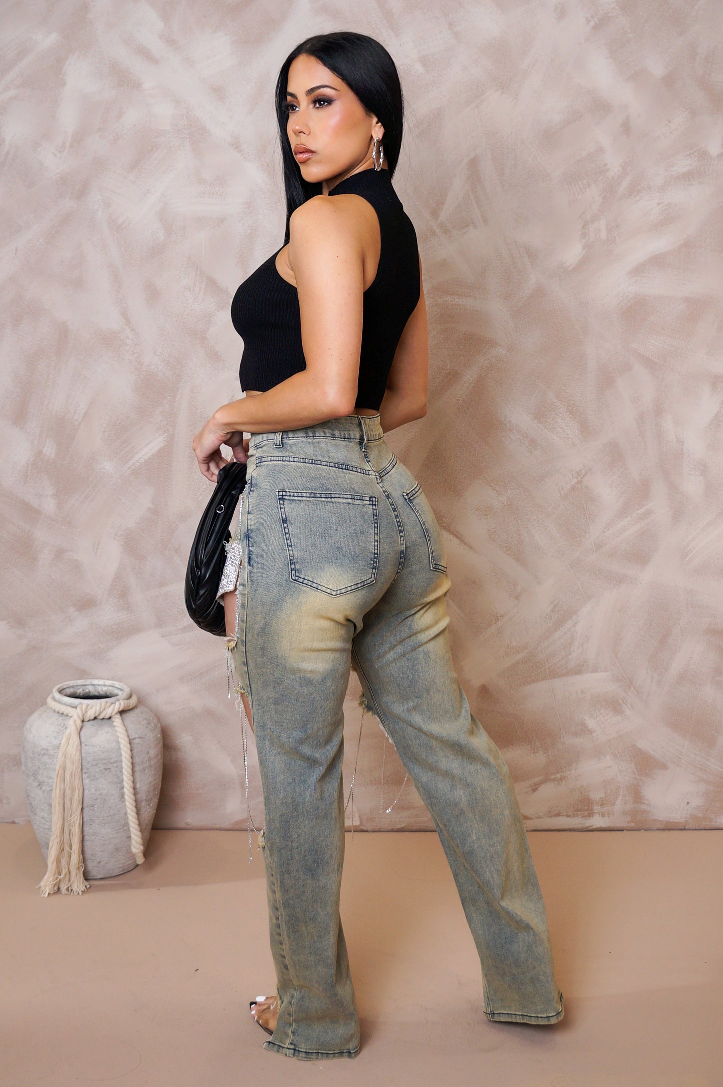 Here For It Jeans - Vintage Wash