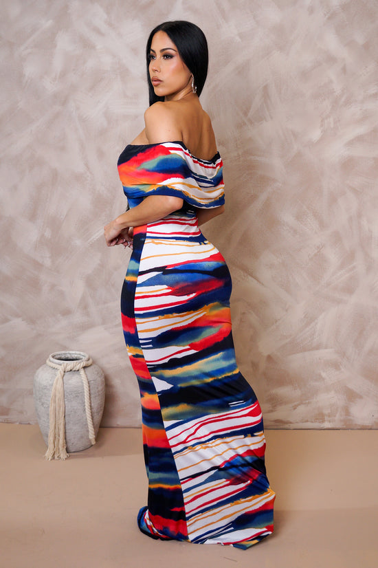 Tell Me About It Maxi Dress - Multi