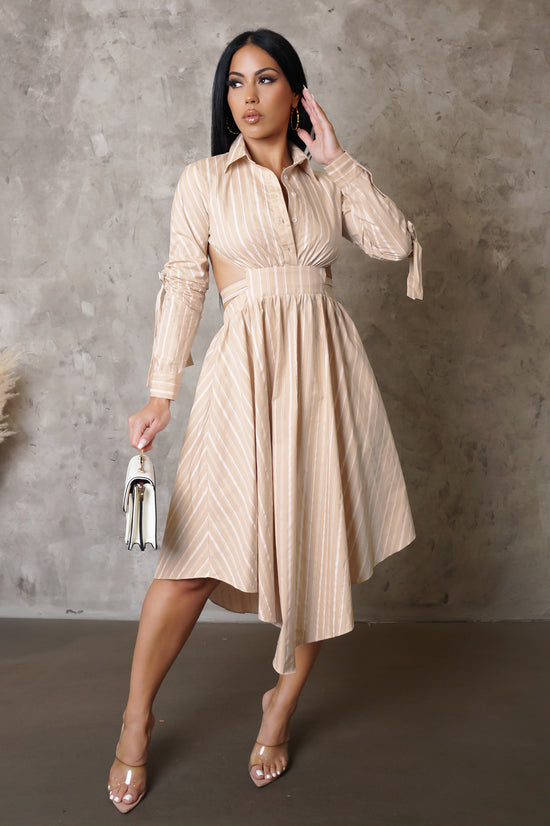 Load image into Gallery viewer, Miss A Midi Dress - Peach
