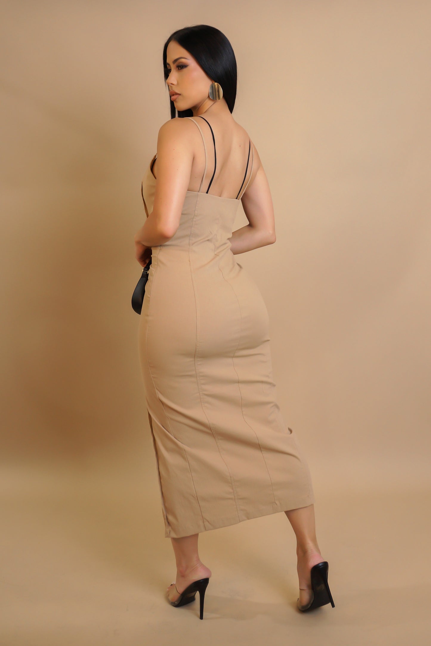 Sneak Peak Midi Dress - Khaki