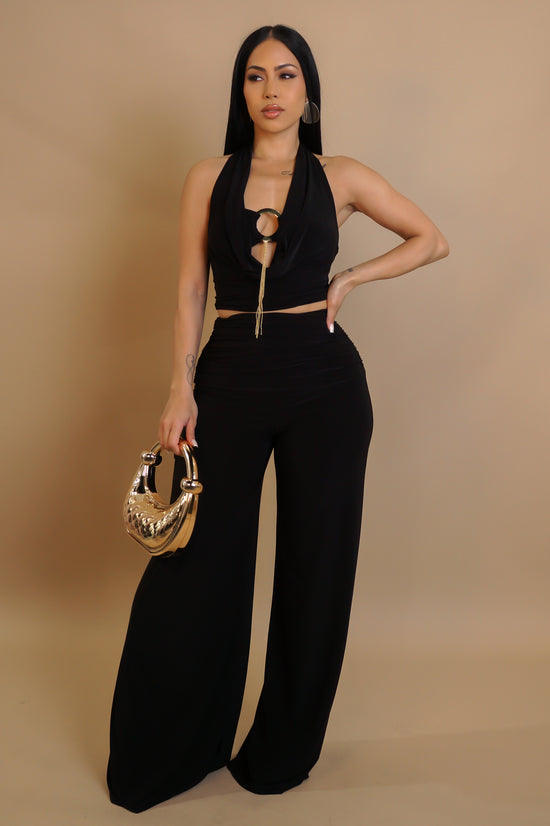 A Real One Three Piece Skirt Set - Black