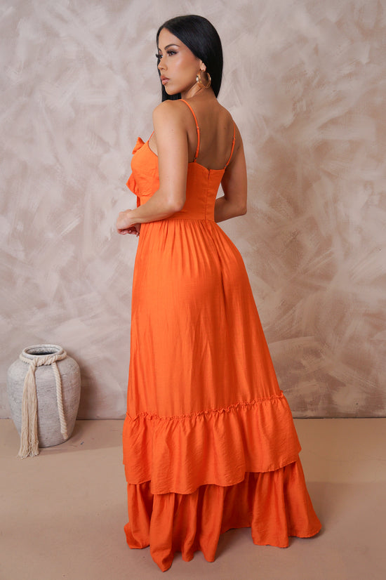 Hollywood Dream Maxi Dress - Orange