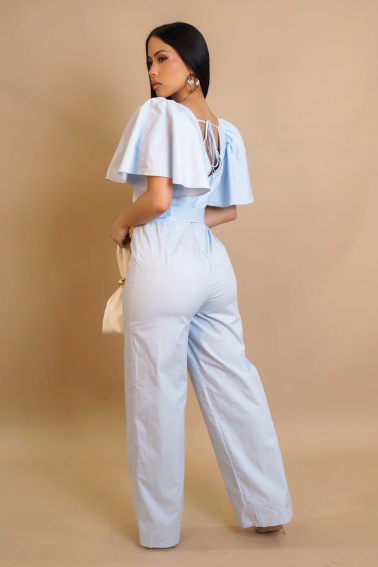 Fall Back Jumpsuit - Blue