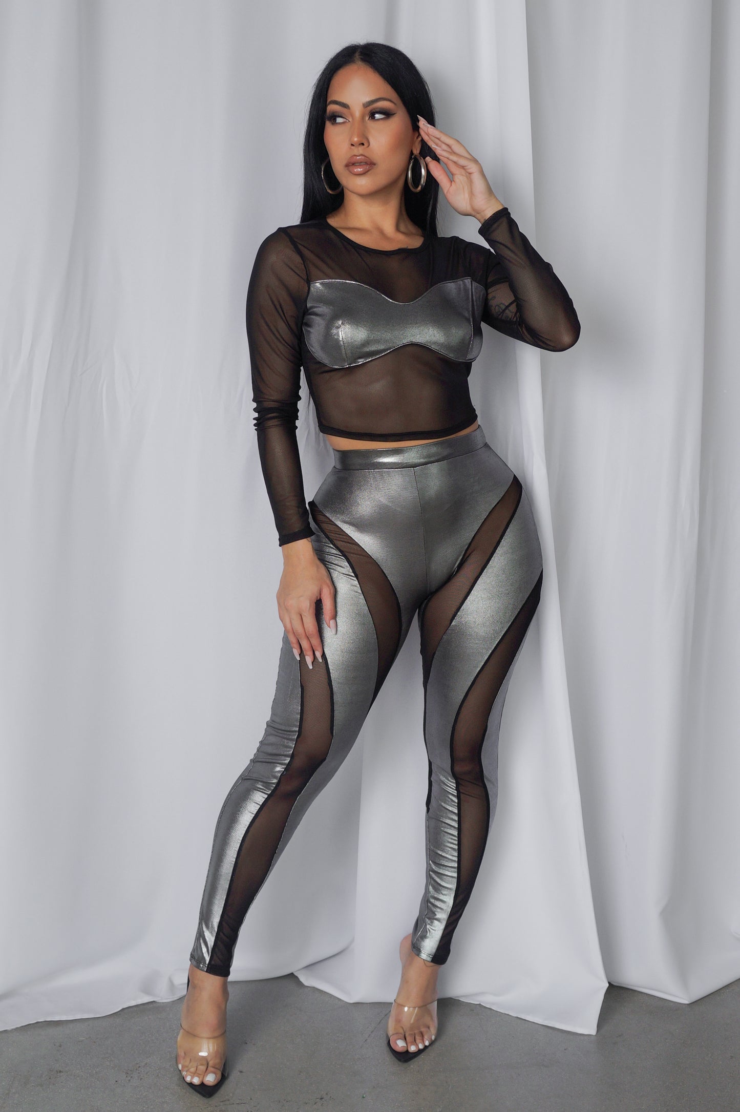 RESTOCK!! Out Of This World Pant Set - Grey