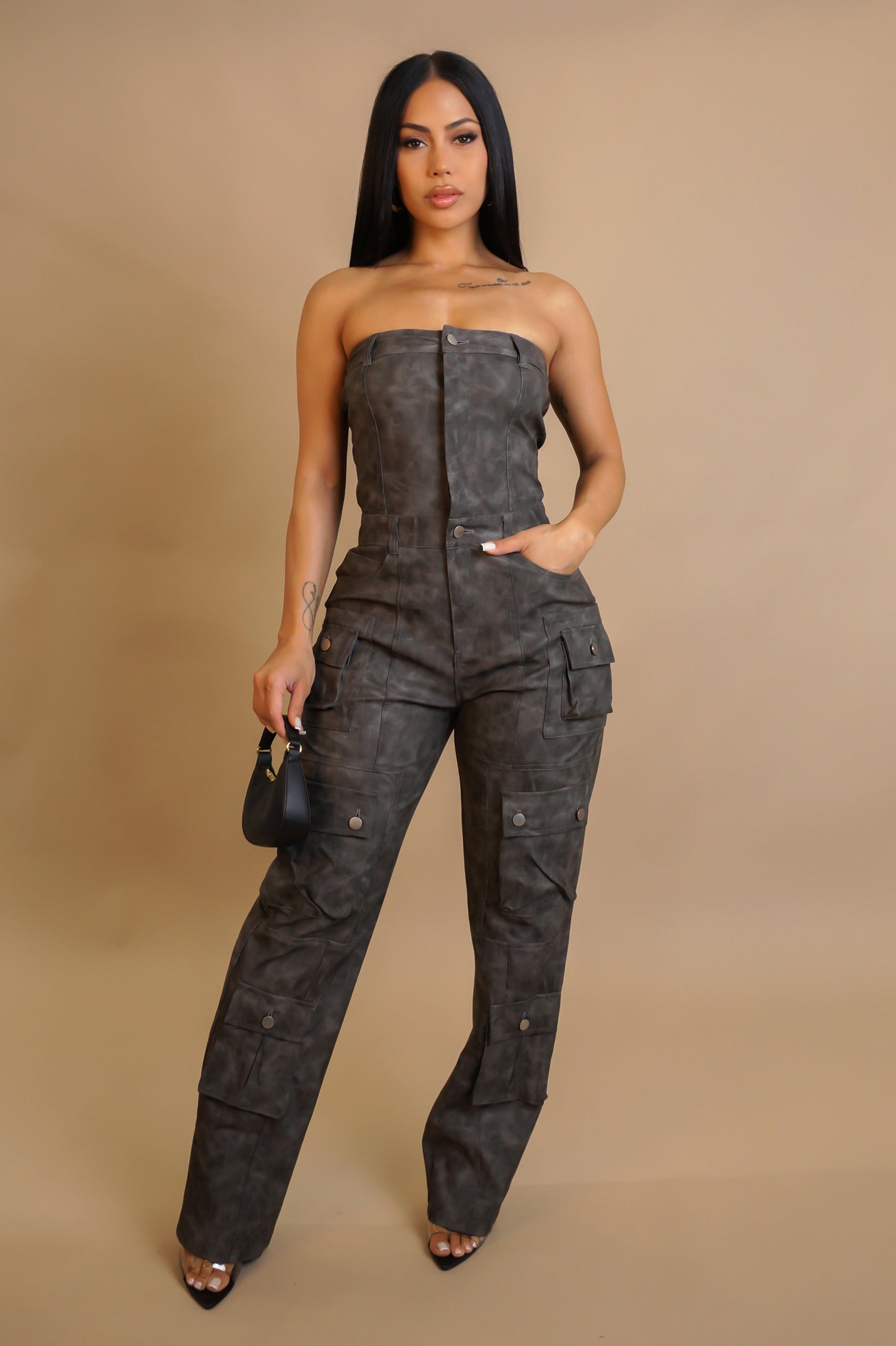 Fall Back To Me Jumpsuit - Black