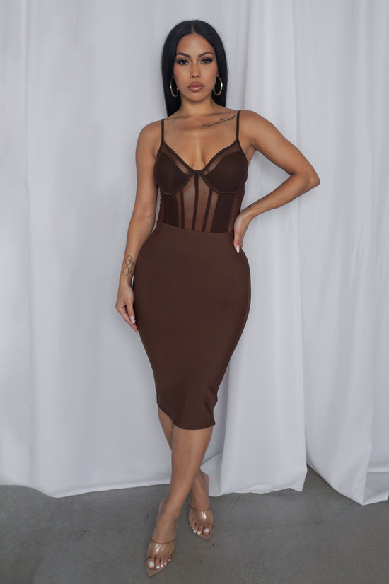 Load image into Gallery viewer, Hold Me Tight Bodysuit - Brown
