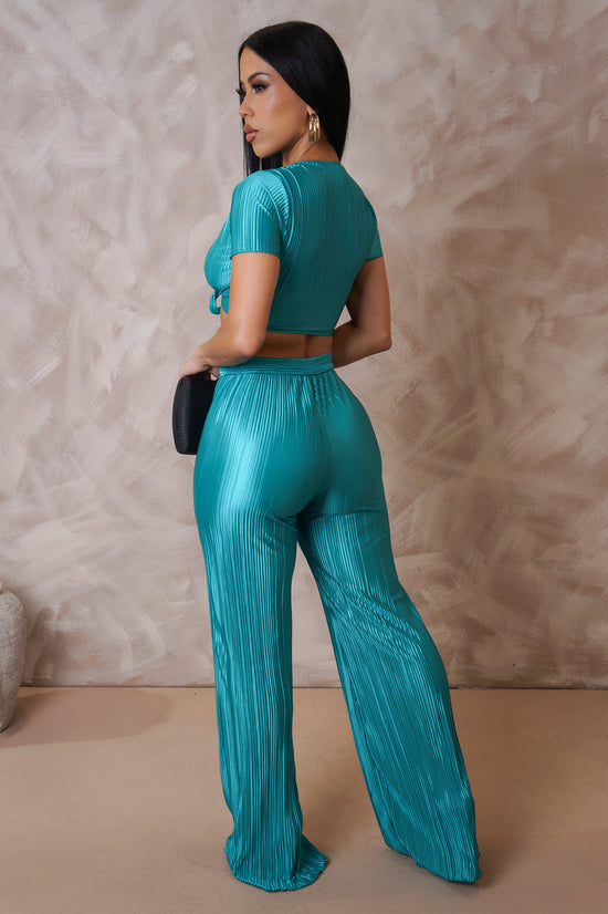 Endless Surprise Pant Set- Turquoise