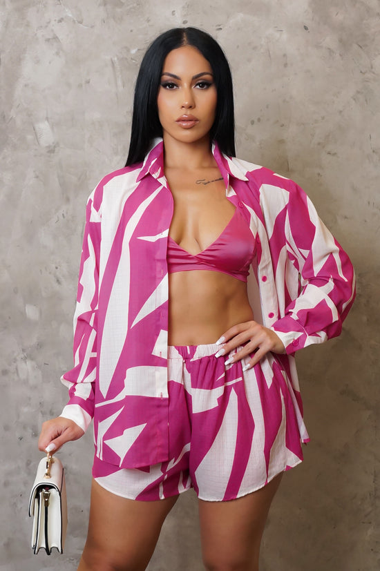 Load image into Gallery viewer, Wanting More Three Piece Shorts Set - Pink
