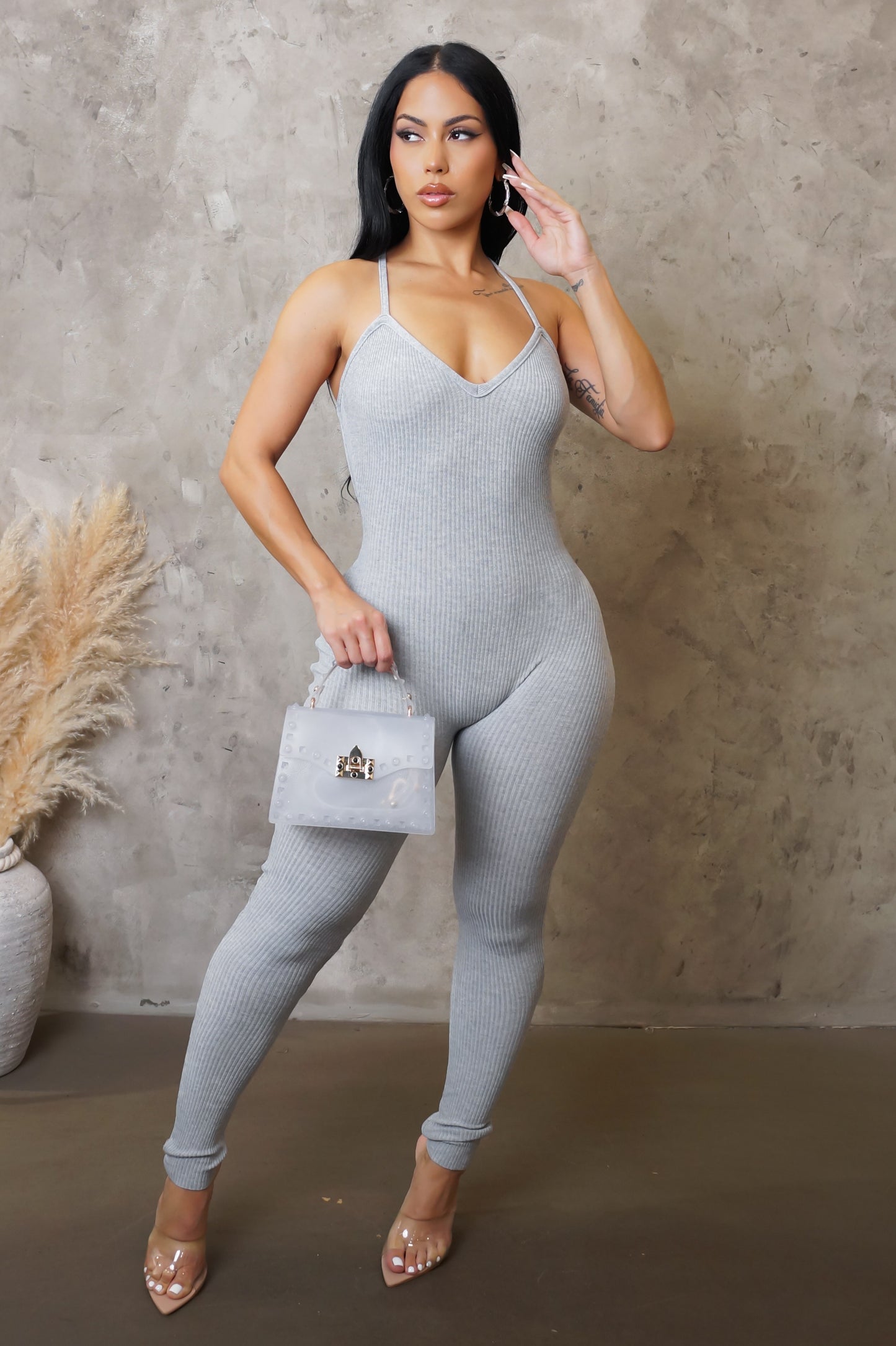 Load image into Gallery viewer, On Edge Jumpsuit - Grey
