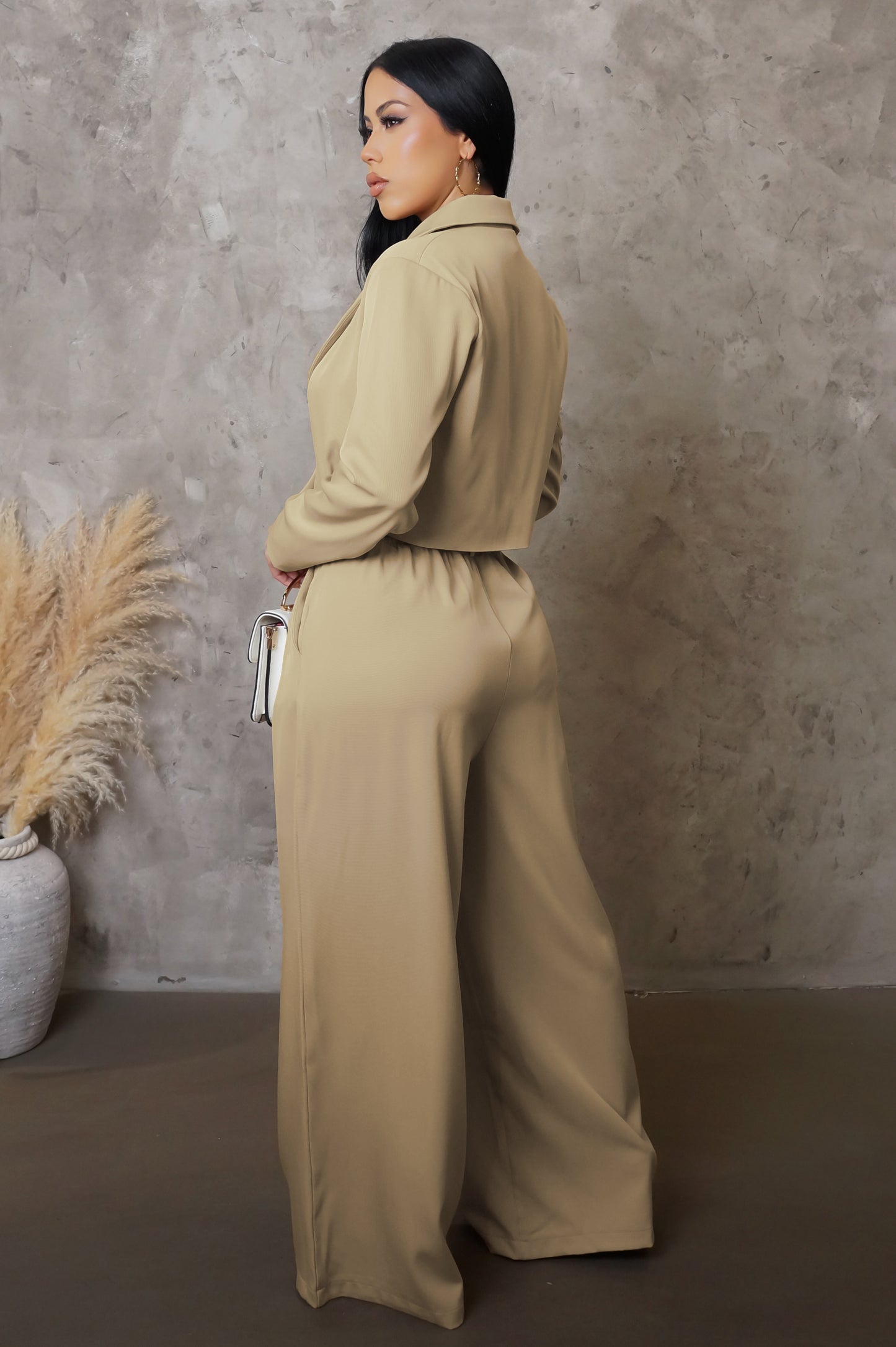 Load image into Gallery viewer, Feeling Good Pant Set- Beige
