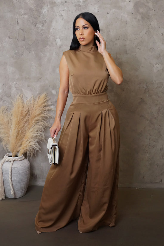 First Impression Jumpsuit - Brown