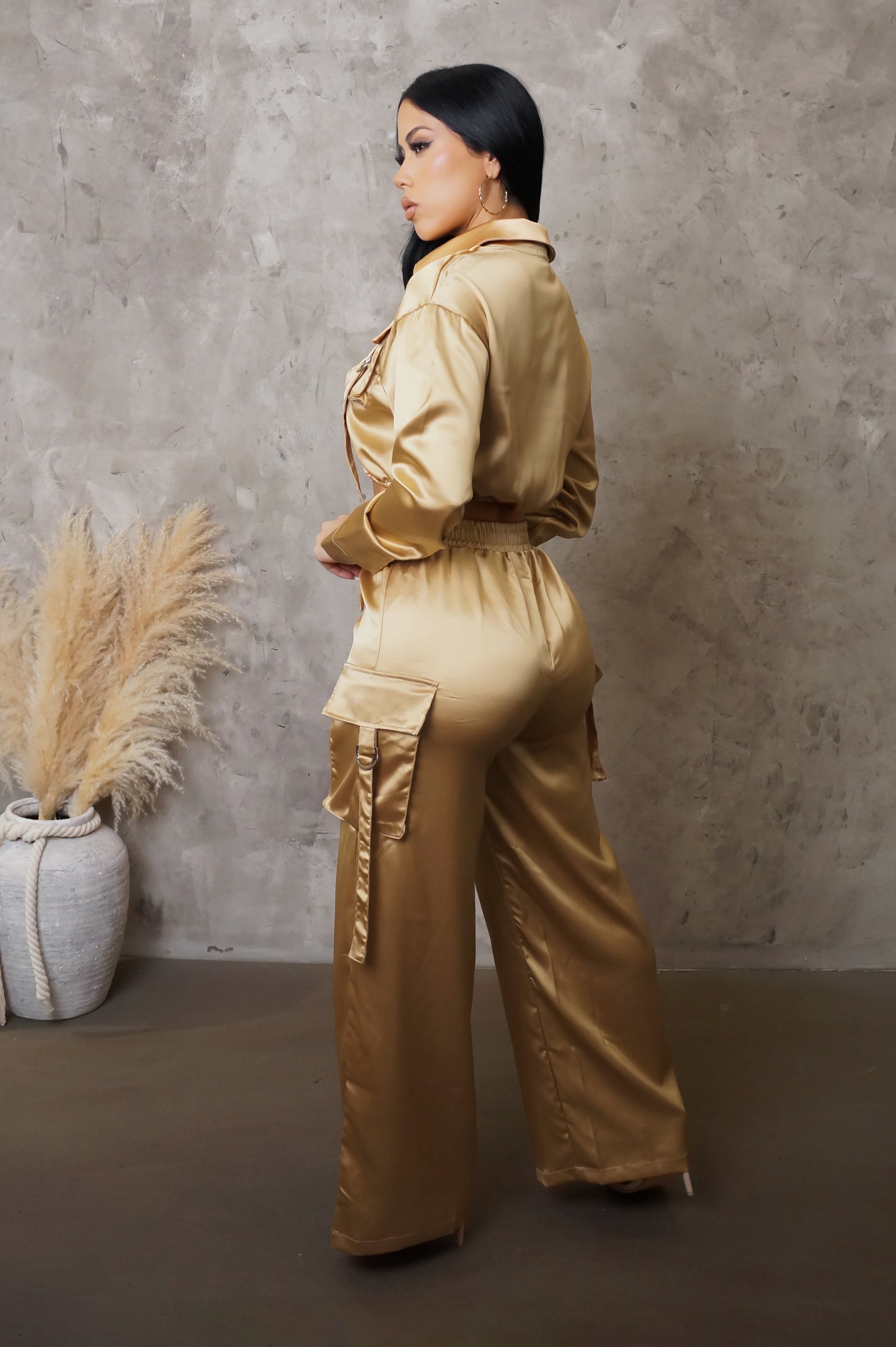 The It Girl Pant Set- Gold