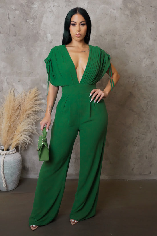 Need To Know Jumpsuit - Green