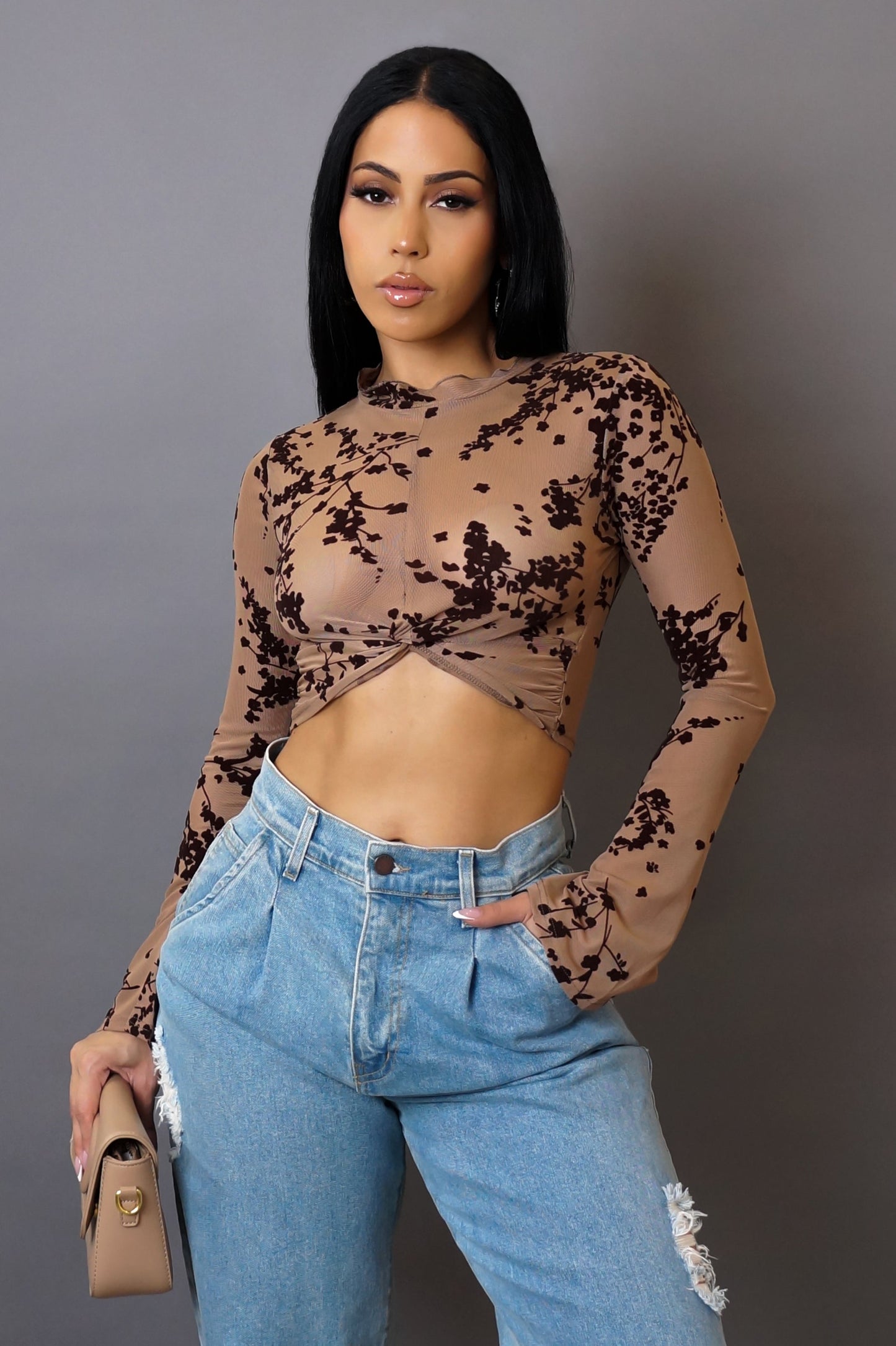 Keep It Simple Crop Top - Nude