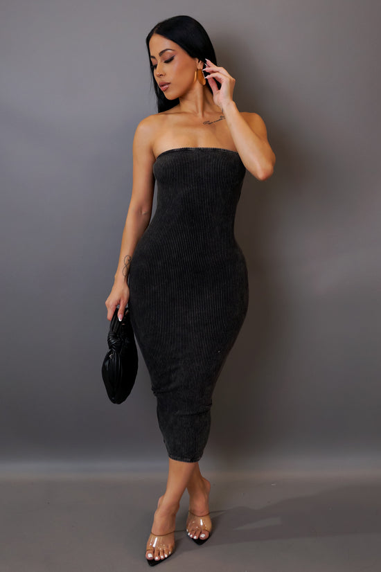 Shake It Up Midi Dress - Black