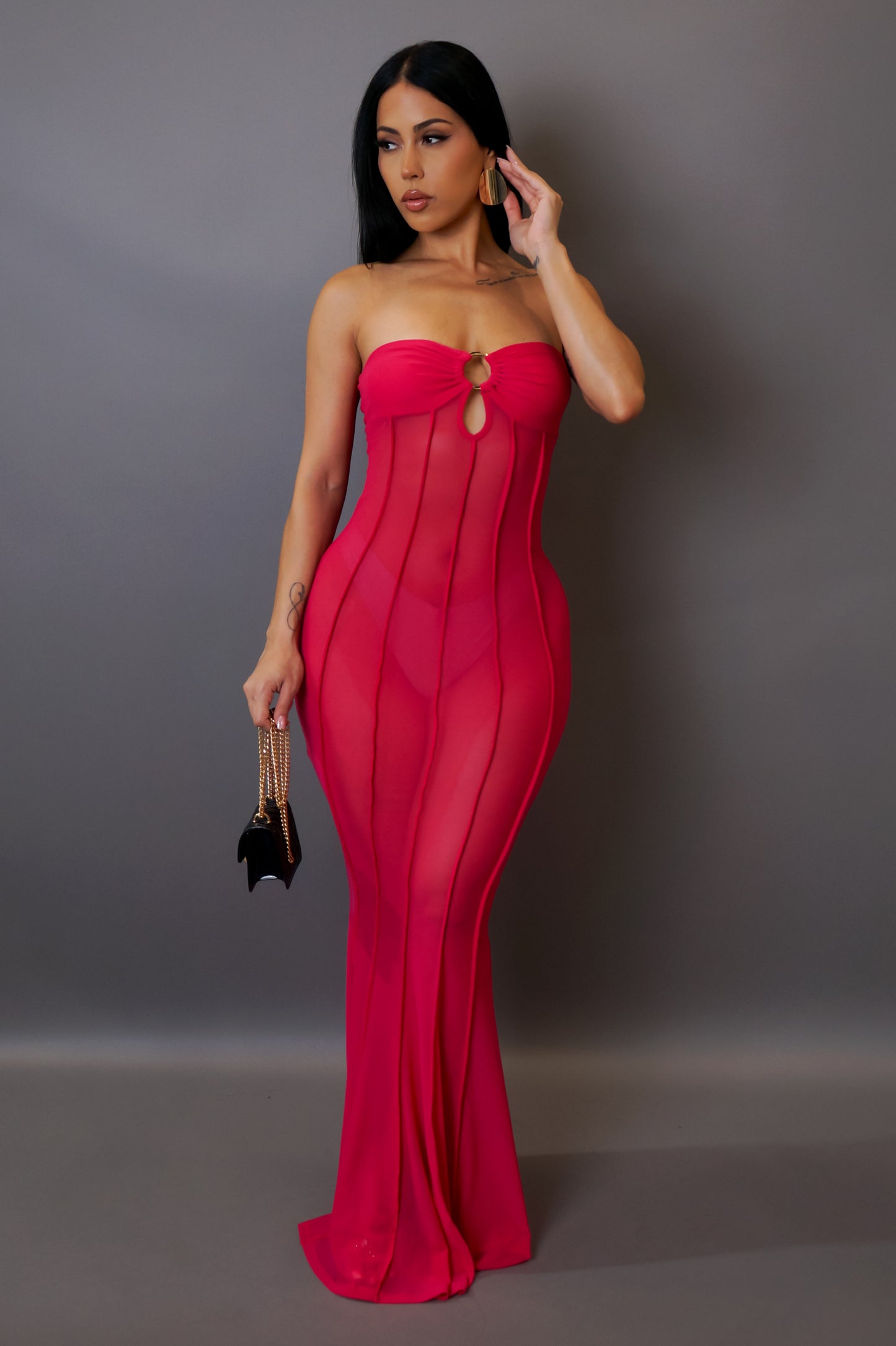 Begging For It Maxi Dress - Fuchsia