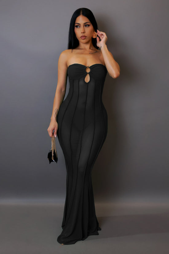 Begging For It Maxi Dress -Black