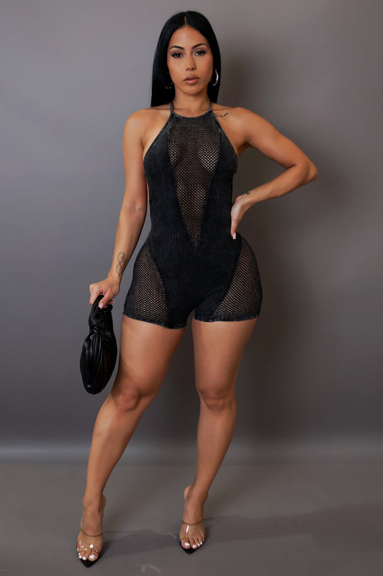 Between Us Romper - Black