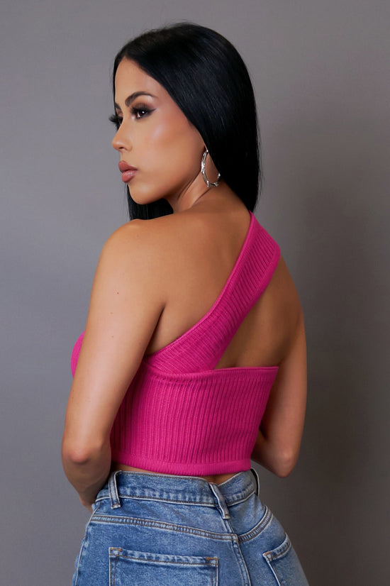 Just For Now Crop Top - Fuchsia