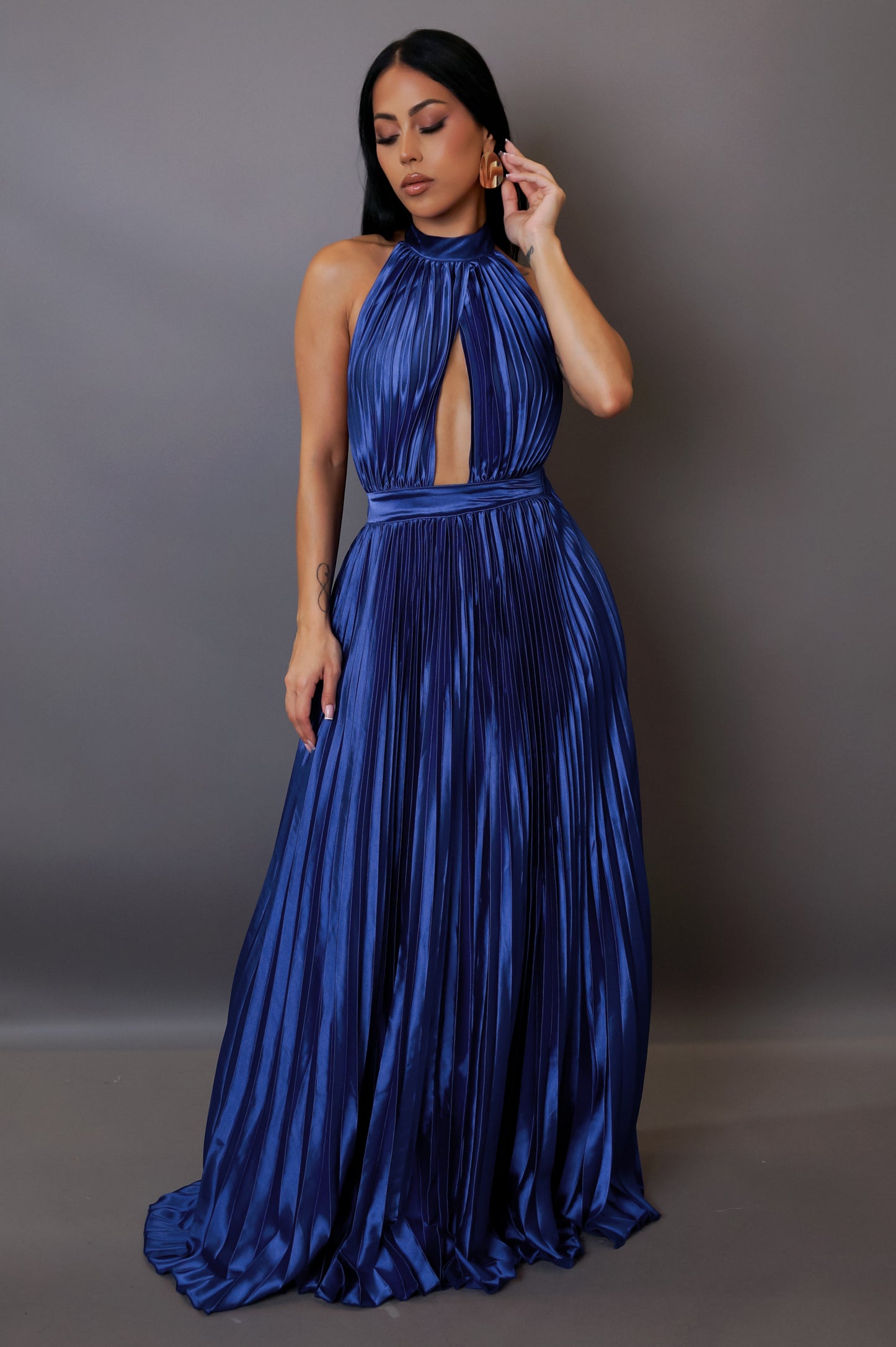 Know My Worth Maxi Dress- Blue