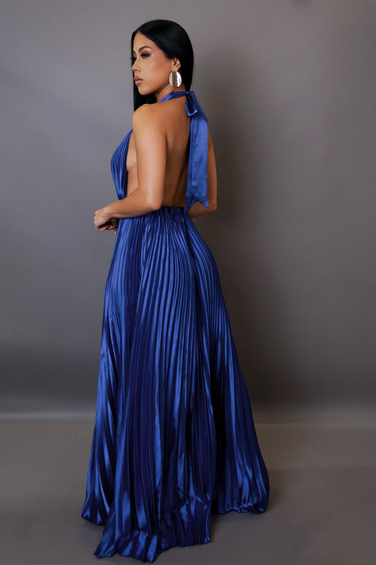 Know My Worth Maxi Dress- Blue