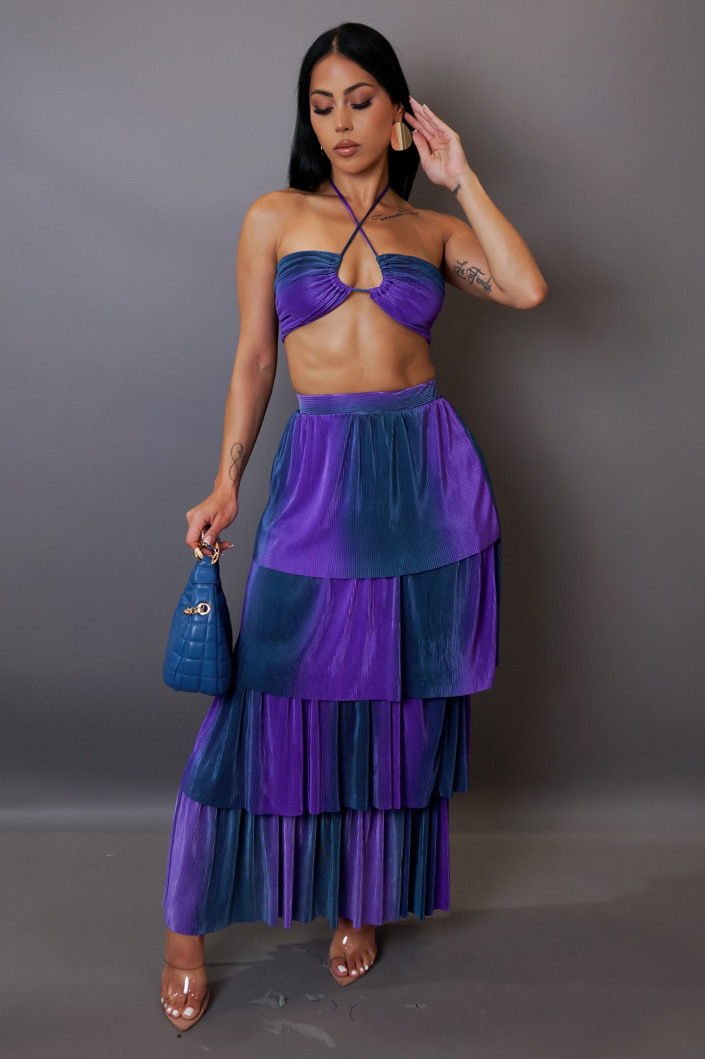 Always Wanted You Skirt Set - Purple